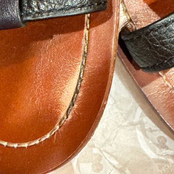 Tory Burch Navy/Black Perforated Logo Wedge Size 8.5 - Picture 9 of 9